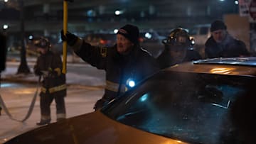 CHICAGO FIRE -- "Too Close" Episode 13015 -- Pictured: (l-r) Christian Stolte as Randy Mouch McHolland, Daniel Kyri as Darren Ritter -- (Photo by: Peter Gordon/NBC)