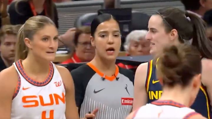 Caitlin Clark had something to say to Jacy Sheldon. Caitlin Clark had something to say to Jacy Sheldon.