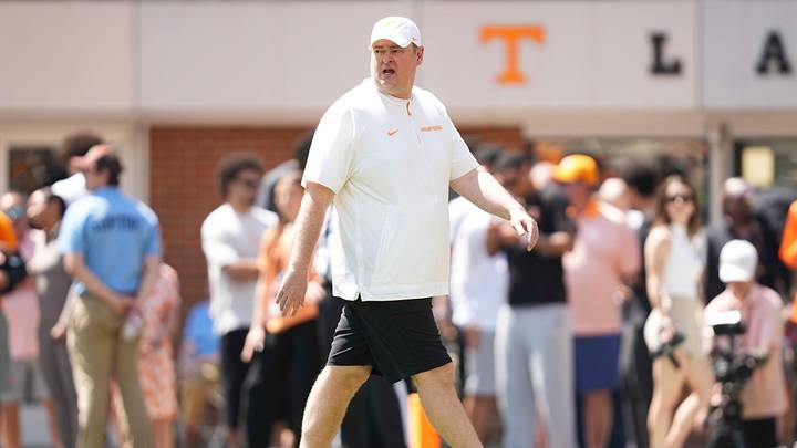 Tennessee head coach Josh Heupel during the Orange and White game at Neyland Stadium in Knoxville, Tennessee, April 11, 2026.