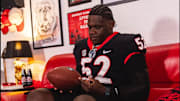 2026 prospect Zykie Helton during a recruiting visit to the University of Georgia.