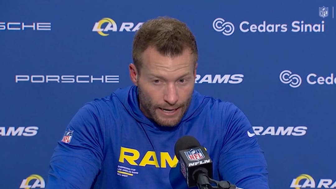 Sean McVay was not happy about the refereeing in this one. Sean McVay was not happy about the refereeing in this one.
