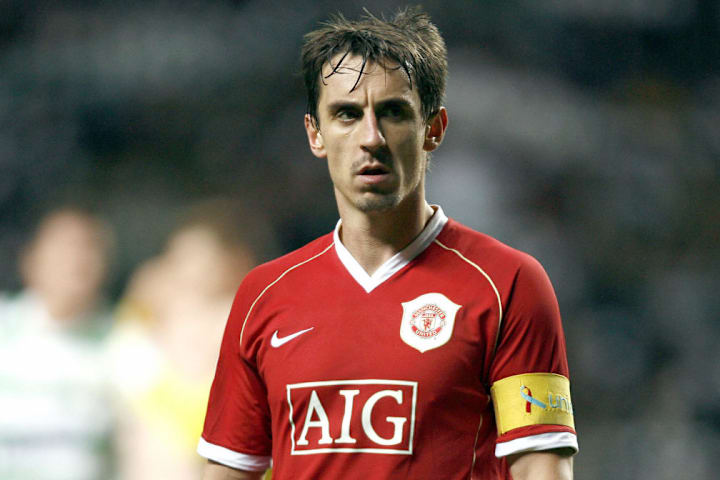 Manchester United's Gary Neville leaves