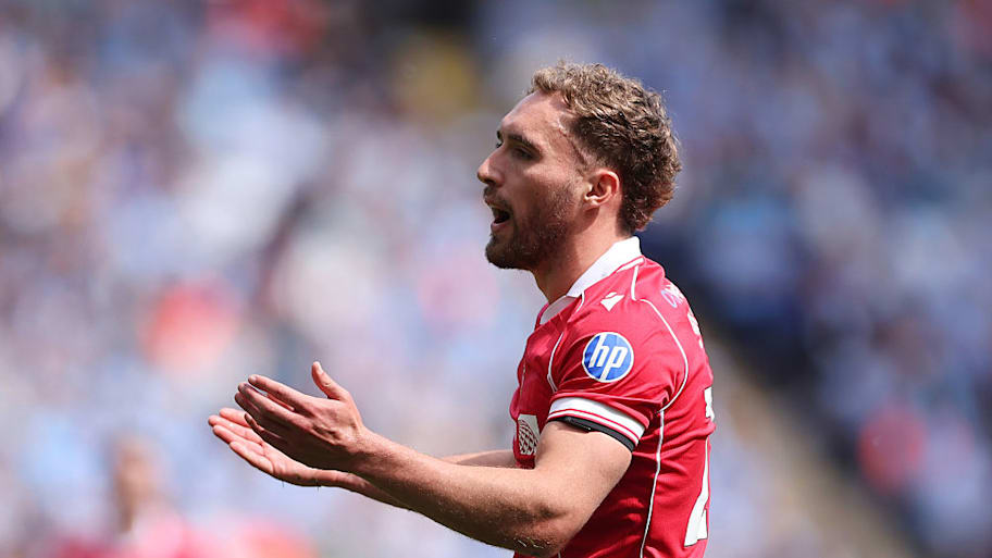 Sam Smith reacts in Wrexham's defeat to Coventry City.