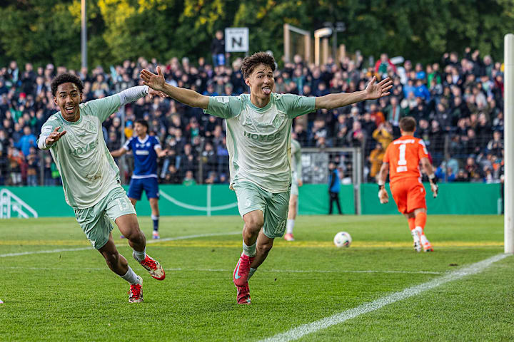 Erlöste Werder spät: Patrice Covic (m.)