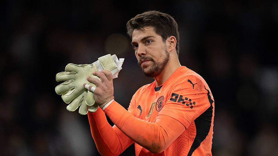 Stefan Ortega applauding fans.