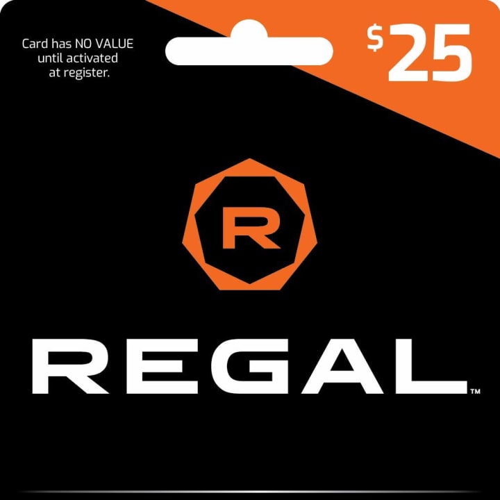 A Regal gift card is pictured