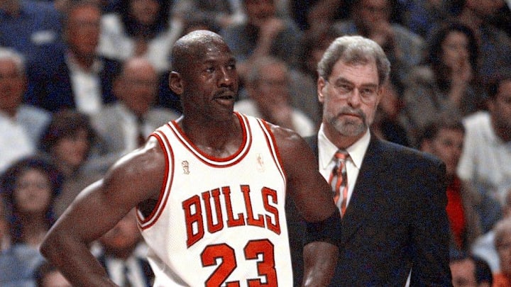 Phil Jackson entered the 1997-98 season knowing it would be his last with the Bulls. Michael Jordan insisted he wouldn't play for any other coach.

2020-04-19 Michael Phil