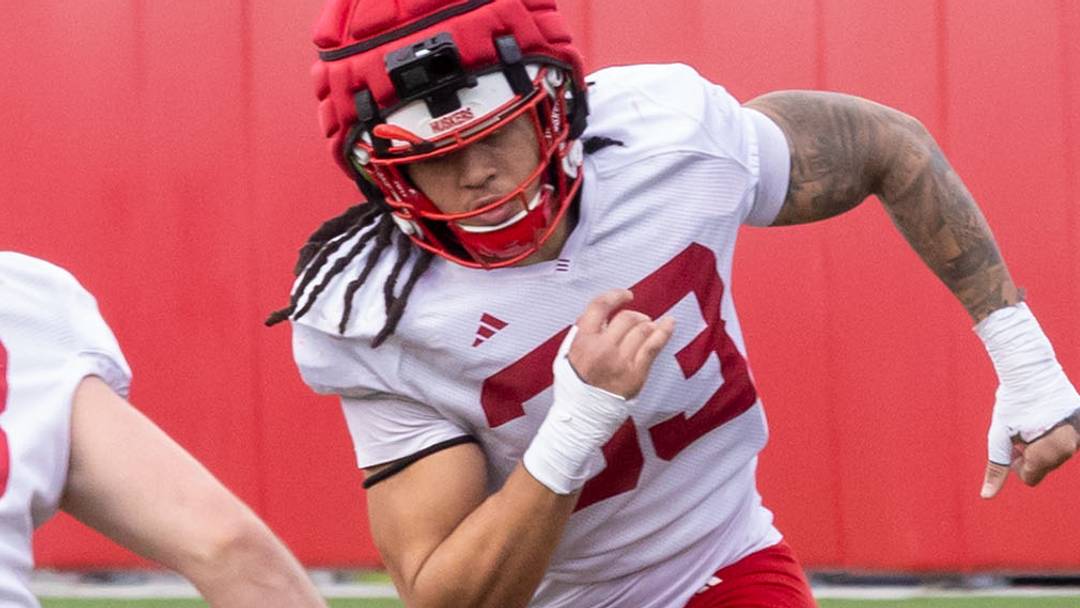 Linebacker Owen Chambliss takes part in a spring practice after his transfer last winter from San Diego State.