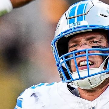 Detroit Lions linebacker Jack Campbell (46).