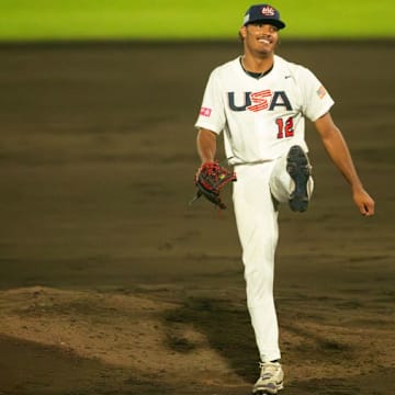 Coral Springs native Gio Rojas, a standout pitcher out of Stoneman Douglas High School in Florida, tossed a complete-game shutout in Team USA's 1-0 win over Korea in U-18 Super Round play on Friday. The Auburn baseball commit struck out 10 batters through seven innings of work.