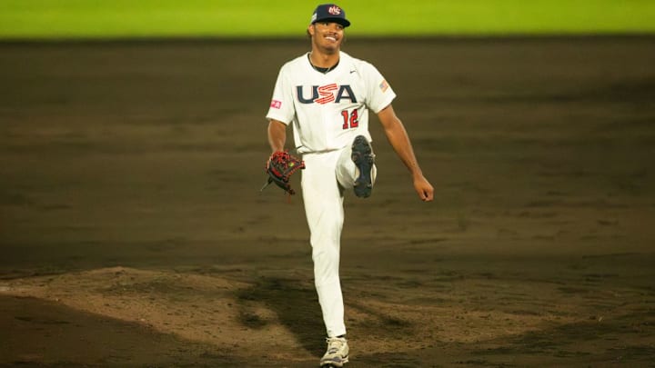 Coral Springs native Gio Rojas, a standout pitcher out of Stoneman Douglas High School in Florida, tossed a complete-game shutout in Team USA's 1-0 win over Korea in U-18 Super Round play on Friday. The Auburn baseball commit struck out 10 batters through seven innings of work.