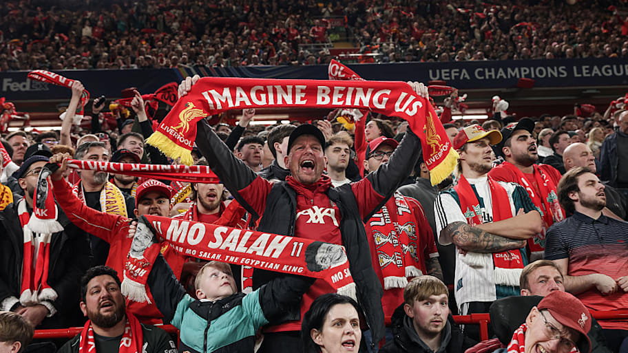 Liverpool supporters at Anfield.