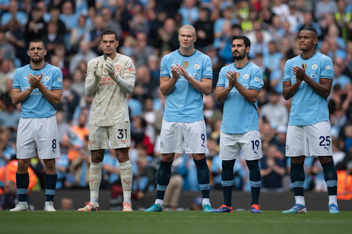 İlkay Gündoğan, Ederson Moraes - Soccer Goalkeeper - Born 1993, Erling Braut Håland, Manuel Akanji, Mateo Kovačić