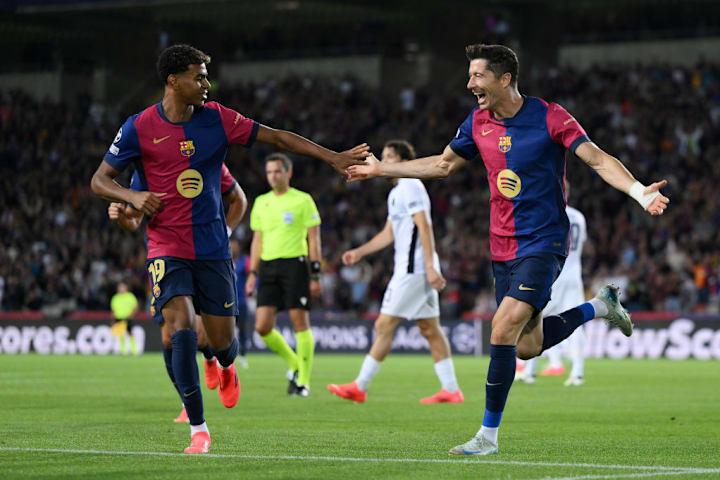 Robert Lewandowski, Lamine Yamal