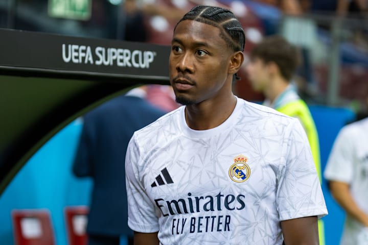 David Alaba of Real seen during the UEFA Super Cup 2024...