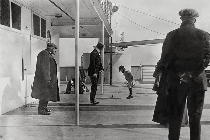 Passengers aboard the 'Titanic' on its maiden voyage