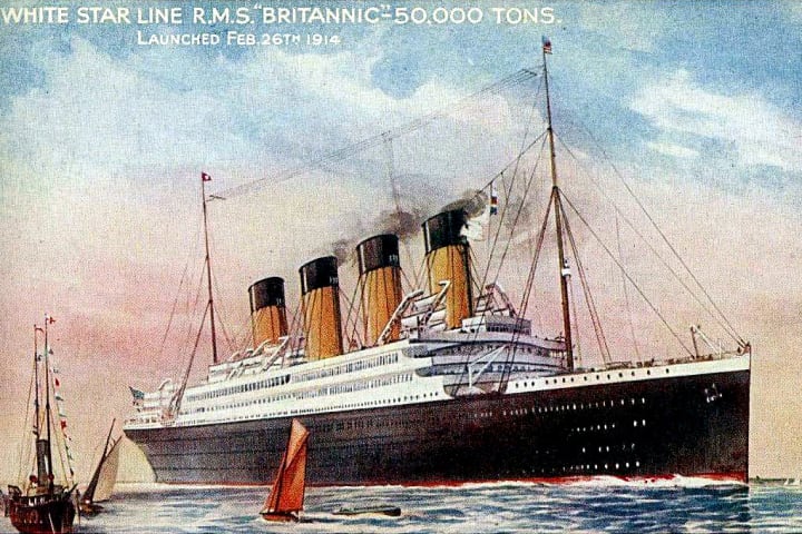 The 'Britannic' as imagined by the White Star Line, prior to its requisition as a hospital ship