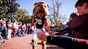 Mississippi State Mascot Bully during the game between the Missouri Tigers and the Mississippi State Bulldogs at Davis Wade Stadium at Scott Field in Starkville, MS.