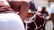 Mississippi State Linebacker Nevaeh Sanders (#37) during the 2025 Spring Game at Davis Wade Stadium at Scott Field in Starkville, MS.