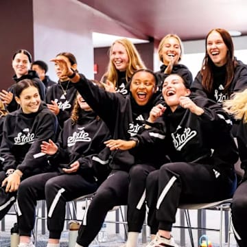The Mississippi State Bulldogs during the 2025 Soccer NCAA Selection Show at Davis Wade Stadium at Scott Field in Starkville, MS.
