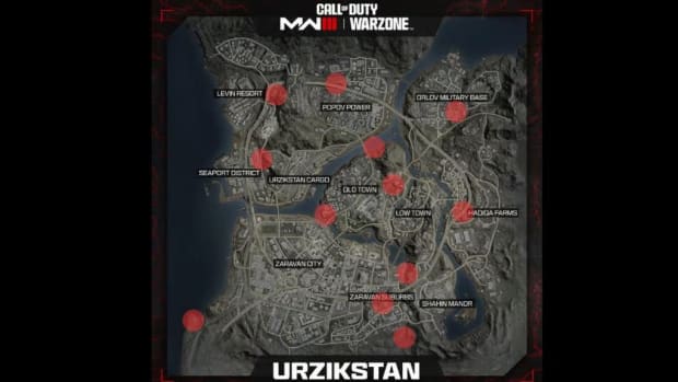 Warzone Urzikstan Bunker Locations Map