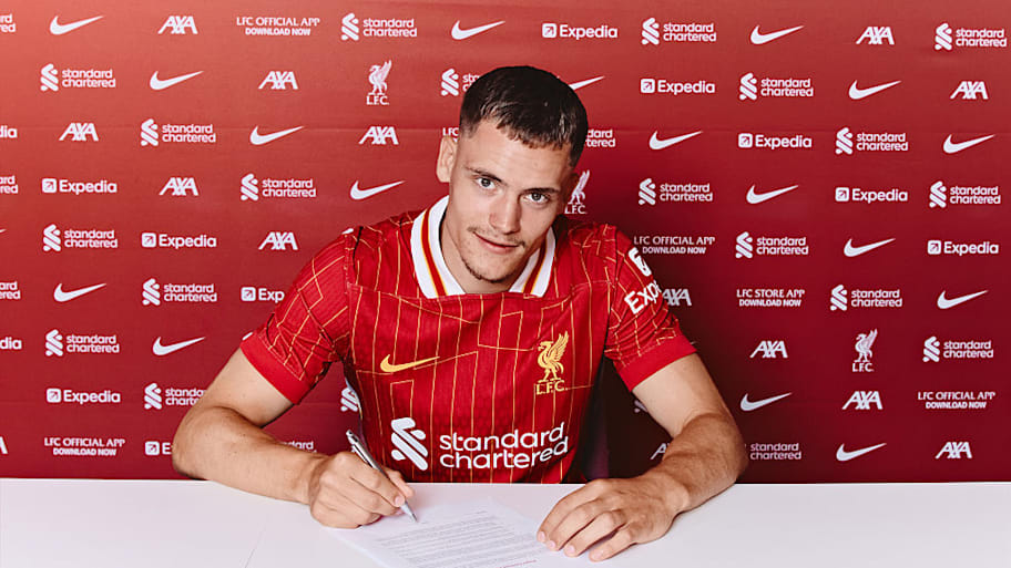 Florian Wirtz has broken the British transfer record. |  Liverpool FC/Liverpool FC via Getty Images