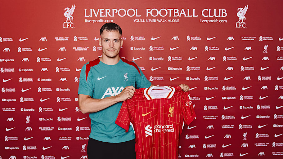 Florian Wirtz has arrived at Liverpool after weeks of speculation. | Liverpool FC/Liverpool FC via Getty Images