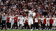 Alabama Quarterback Ty Simpson (15) throws the ball against South Carolina at Williams-Brice Stadium in Columbia, SC on Saturday, Oct 25, 2025.