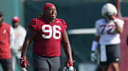 8/20/25 MFB Practice Alabama Defensive Lineman Tim Keenan III (96) Photo by Kent Gidley