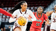 Mississippi State Forward Madison Francis (#40) during the game between the Mississippi Valley State Devilettes and the Mississippi State Bulldogs at Humphrey Coliseum in Starkville, MS.