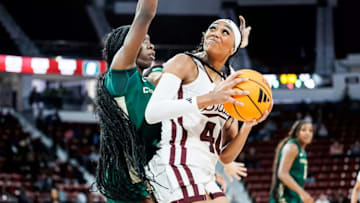 Mississippi State Forward Madison Francis (#40) during the game between the UNC-Charlotte 49ers and the Mississippi State Bulldogs at Humphrey Coliseum in Starkville, MS.