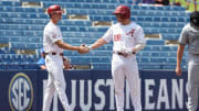 Alabama's Kade Snell (28) at the SEC Tournament.