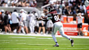 Mississippi State Punter Ethan Pulliam (#88) during Spring Game at the Davis Wade Stadium at Mississippi State University in Starkville, MS. 