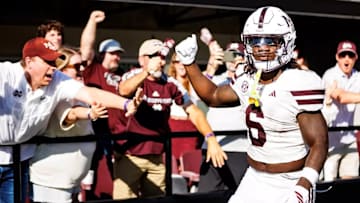 Mississippi State Running Back Davon Booth (#6) during the game between the Tennessee Volunteers and the Mississippi State Bulldogs at Davis Wade Stadium at Scott Field in Starkville, MS.