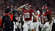 Alabama Defensive Back Bray Hubbard (18) in action against LSU at Bryant-Denny Stadium in Tuscaloosa, AL on Saturday, Nov 8, 2025.