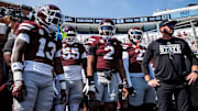 Mississippi State Safety Isaac Smith (#2) during the game between the Northern Illinois Huskies and the Mississippi State Bulldogs at Davis Wade Stadium at Scott Field in Starkville, MS.