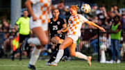 Mississippi State Midfielder Laila Juliette Murillo (#25) during the match between the Tennessee Volunteers and the Mississippi State Bulldogs at the MSU Soccer Field in Starkville, MS.