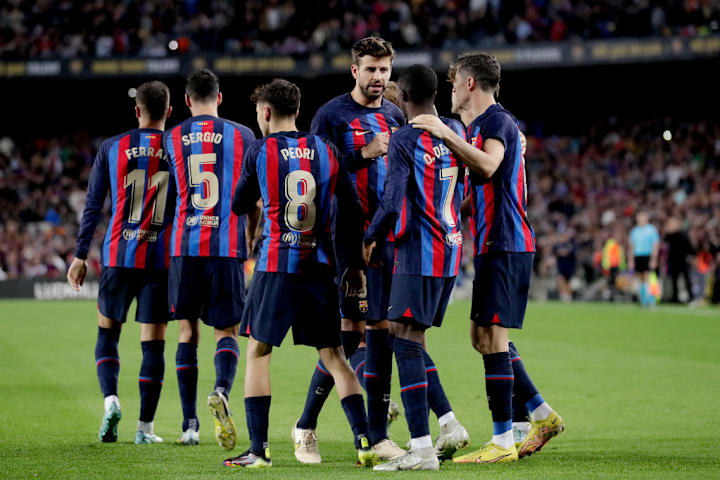 Gerard Pique, Ousmane Dembele, Pedri Gonzalez, Robert Lewandowski