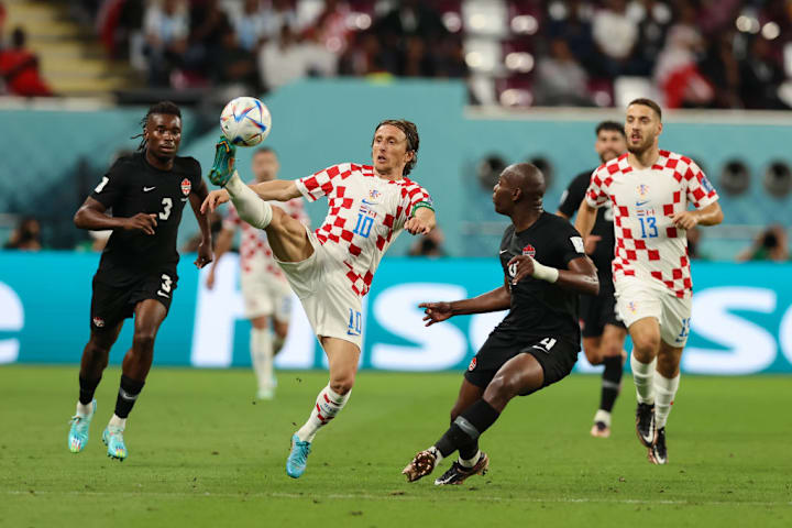 Nikola Vlasic, Sam Adekugbe, Luka Modric, Kamal Miller