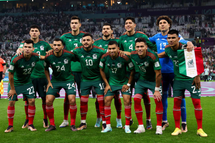 Cesar Montes, Edson Alvarez, Alexis Vega, Guillermo Ochoa, Hector Moreno, Orbelin Pineda, Jorge Sanchez, Henry Martin, Hirving Lozano, Jesus Gallardo, Luis Chavez