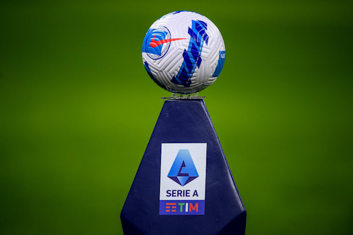 Official Serie A matchball Nike Flight is seen prior to the...