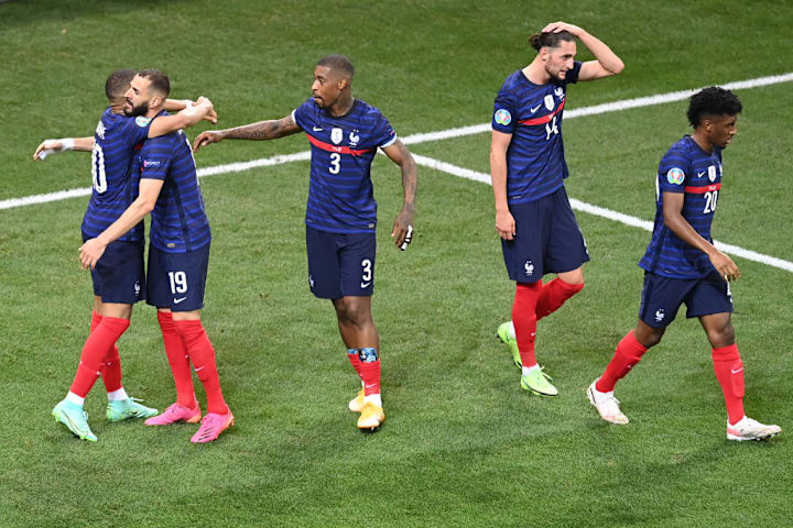 Karim Benzema, Kylian Mbappe, Presnel Kimpembe