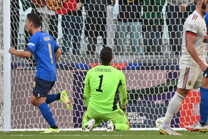 SOCCER NATIONS LEAGUE BELGIUM VS ITALY