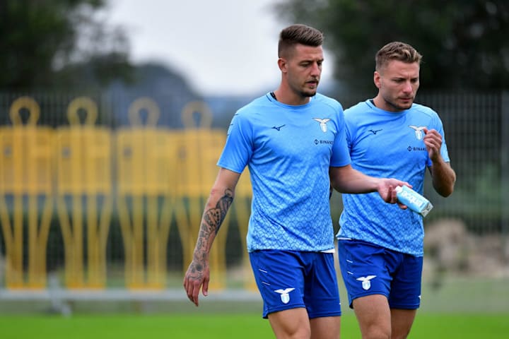 SS Lazio Training Session & Press Conference