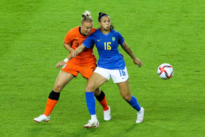 Beatriz, Van Der Gragt Stefanie Brasil Holanda Seleção Brasileira Futebol Feminino