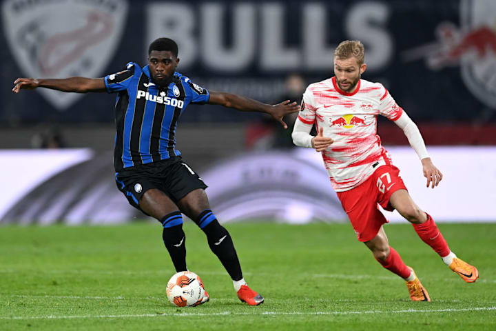 Jeremie Boga Konrad Laimer RB Leipzig Atalanta Europa League Quartas Final