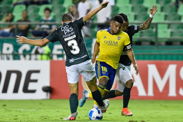 Frank Fabra, Guillermo Burdisso, Aldair Gutierrez Boca Juniors Deportivo Cali Reencontro Libertadores