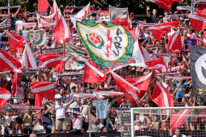 Torcedores do Rayo Vallecano.