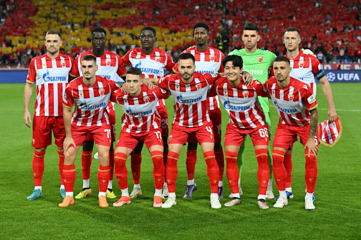 Time do Estrela Vermelha na Champions League 2024/25.