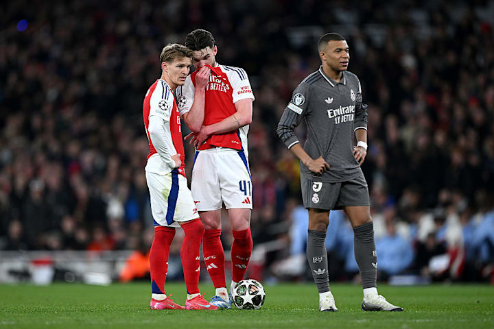Declan Rice, Martin Odegaard, Kylian Mbappe
